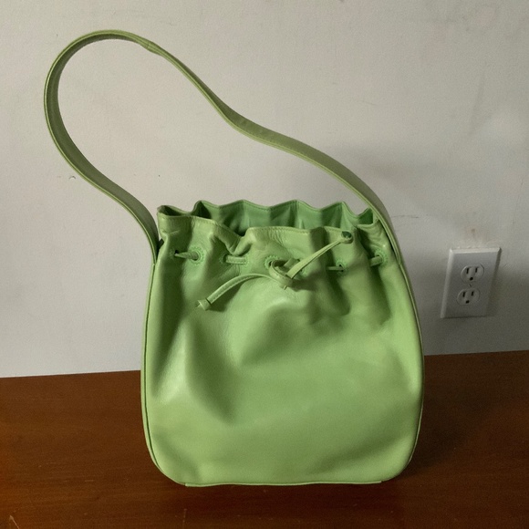 Escada Handbags - NWT Escada lime green purse